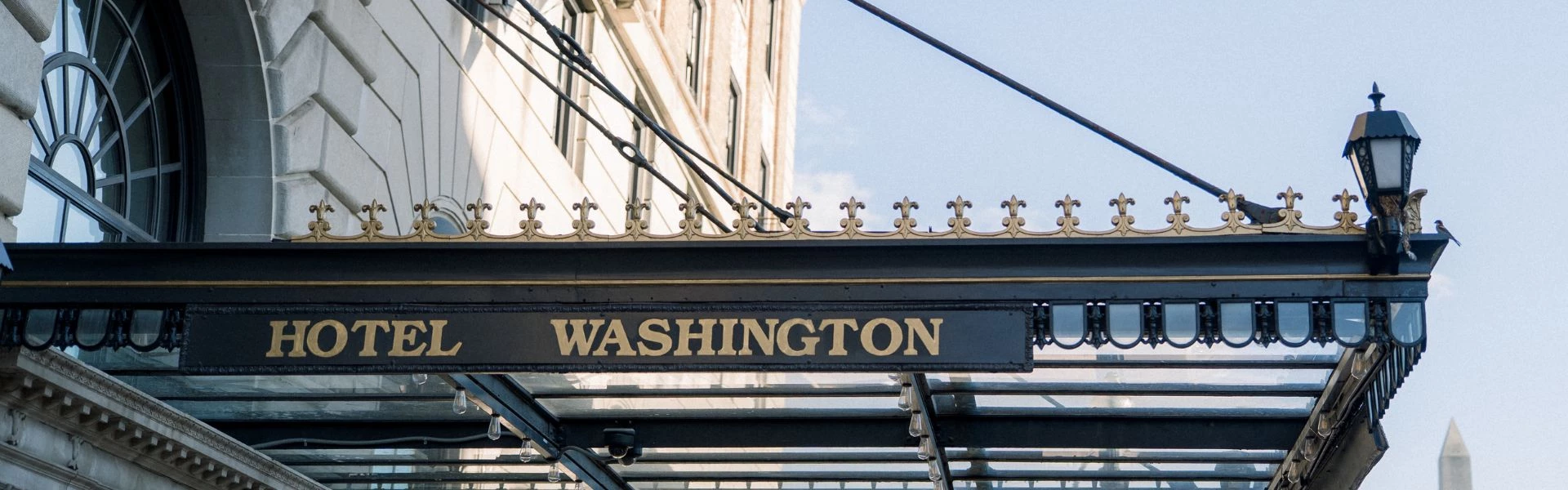 a sign above a building