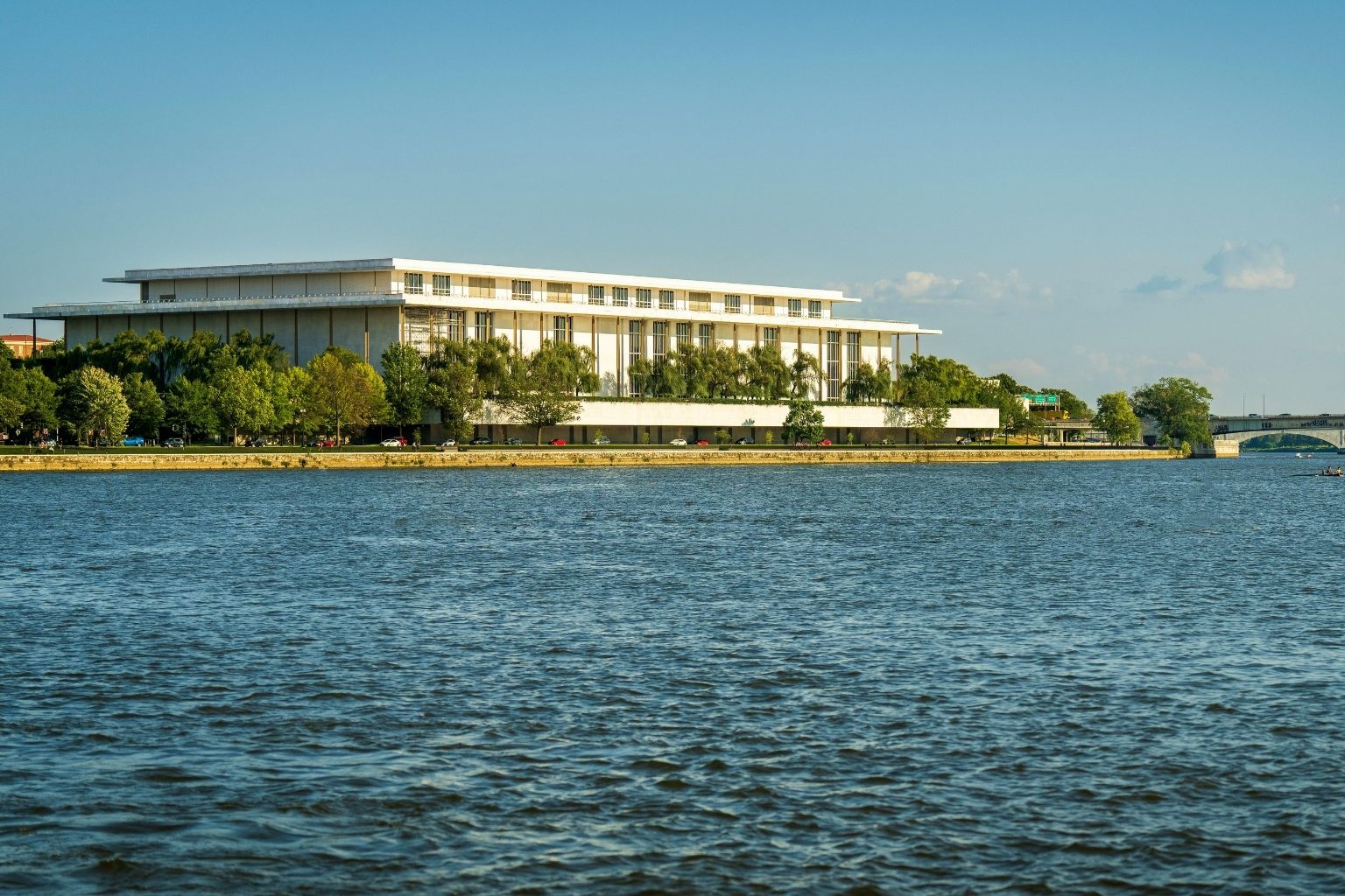 John F. Kennedy Center for the Performing Arts next to a body of water