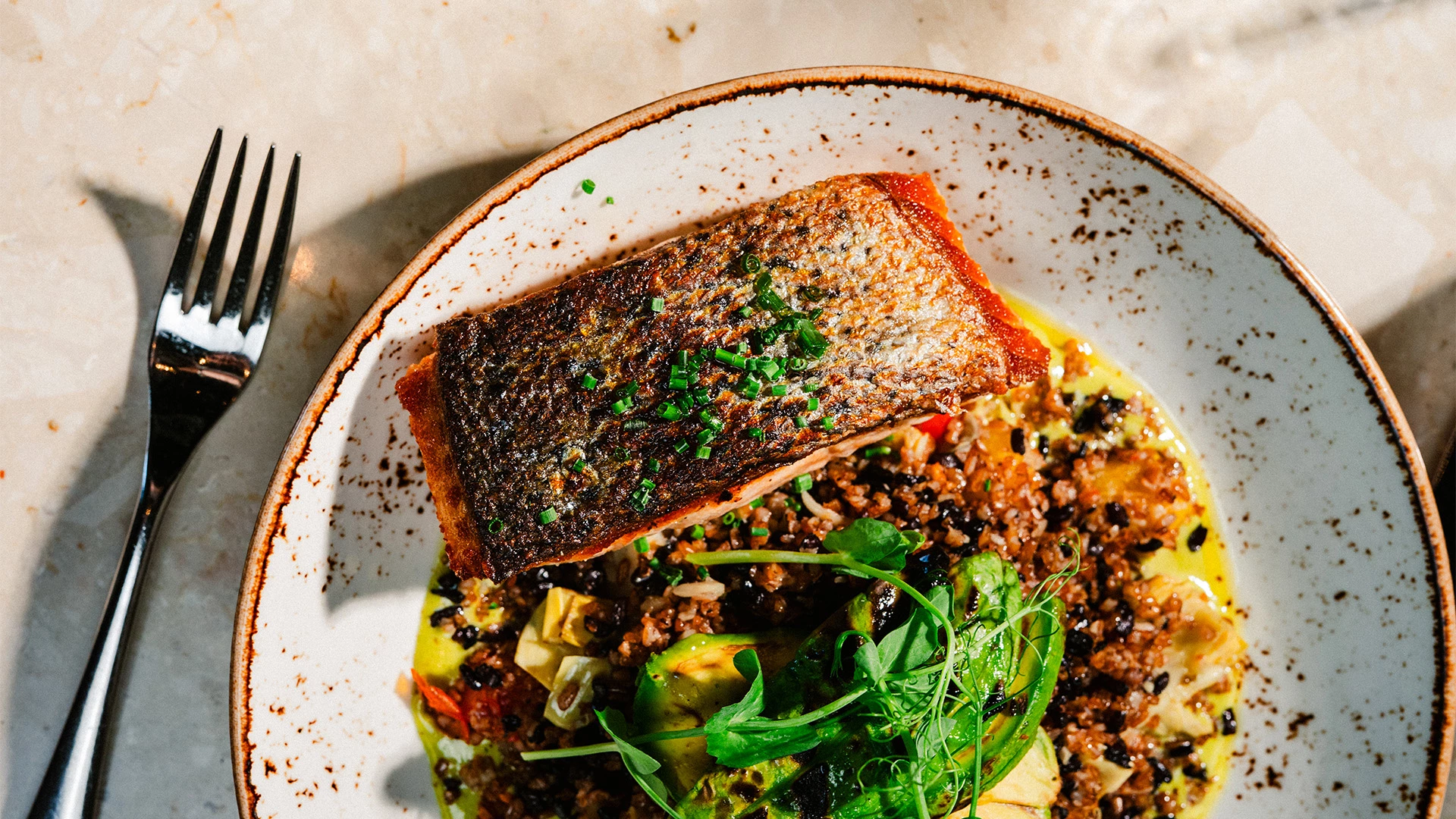 a plate of food on a table
