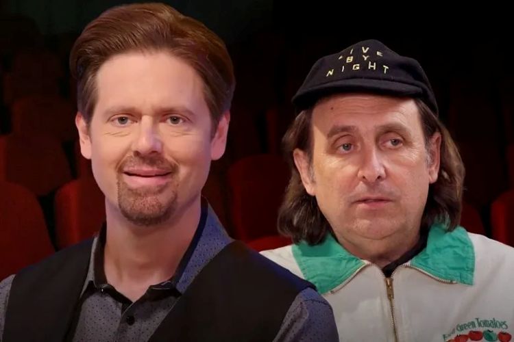 Tim Heidecker and Gregg Turkington performing On Cinema Live at Lincoln Theatre in Washington DC 2026, surreal comedy show on U Street in historic jazz venue