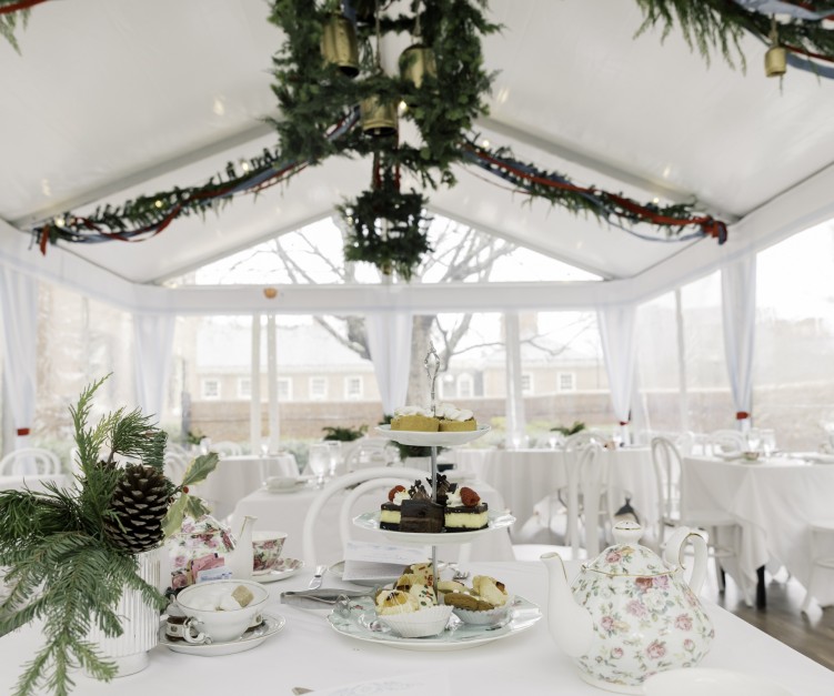 a table with food on it