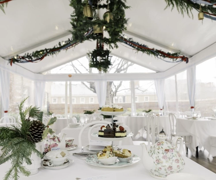 a table with food on it