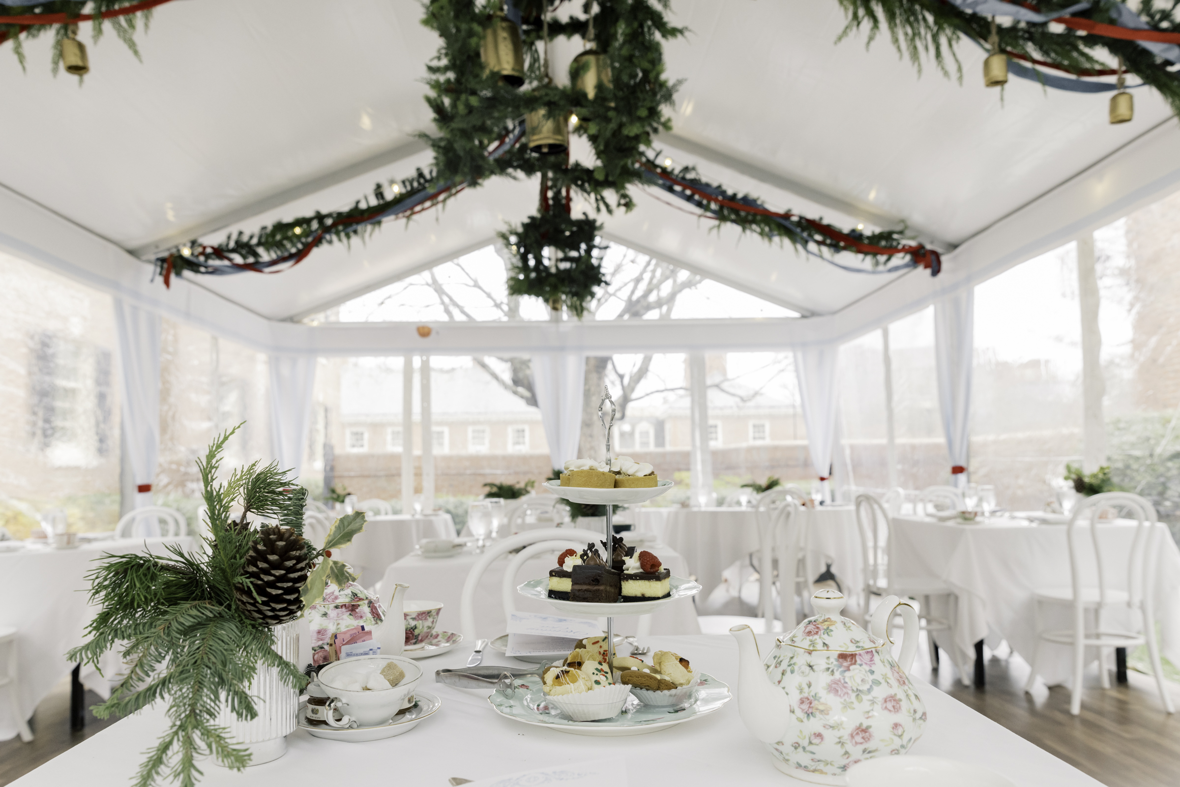 a table with food on it