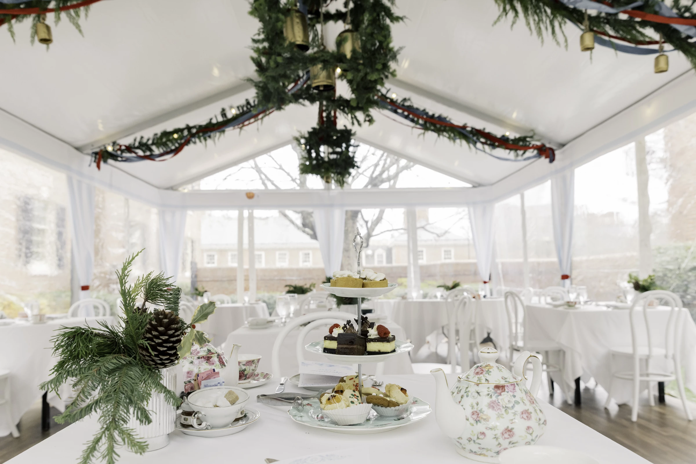 a table with food on it