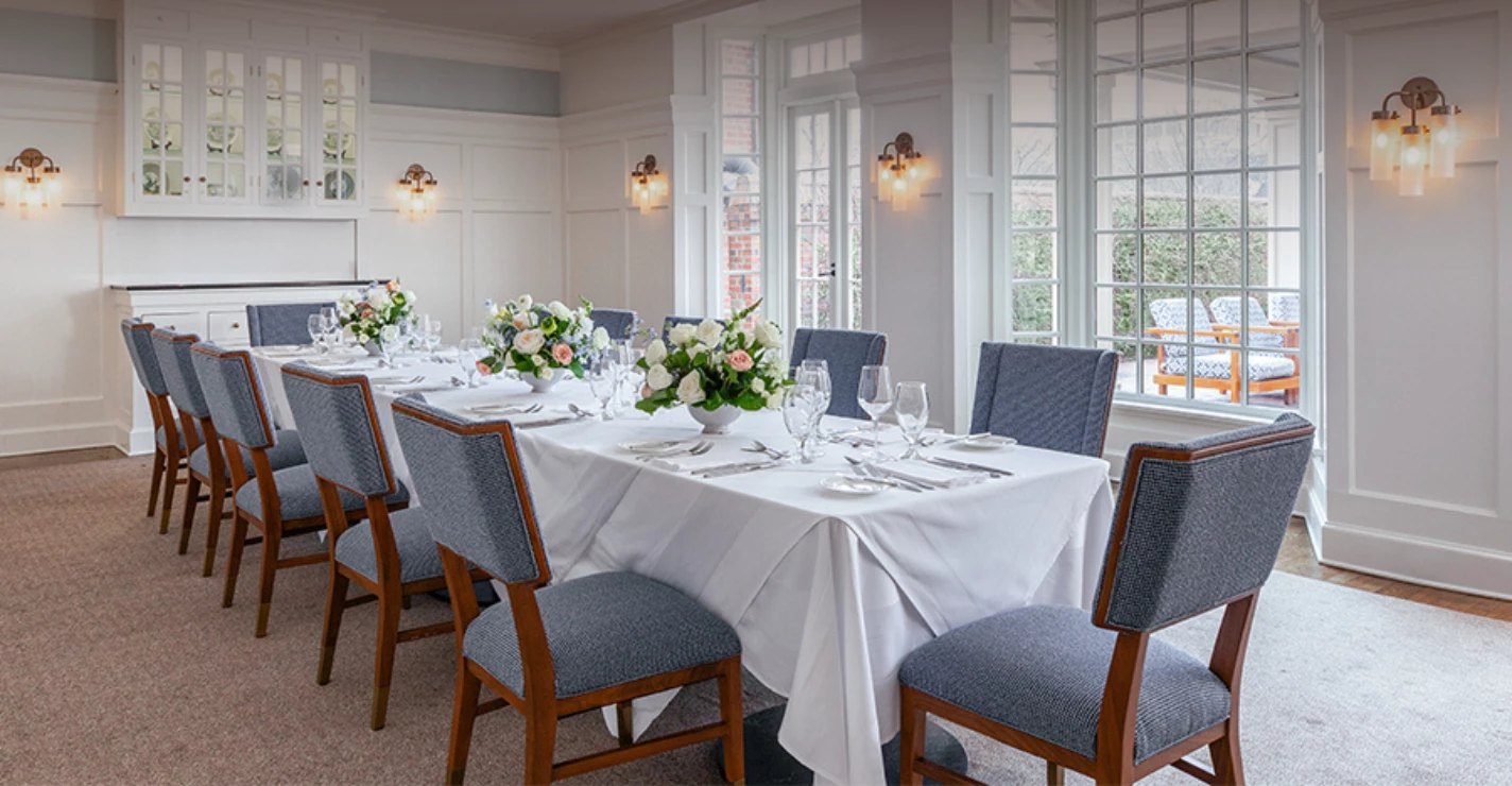 a table set for a dinner