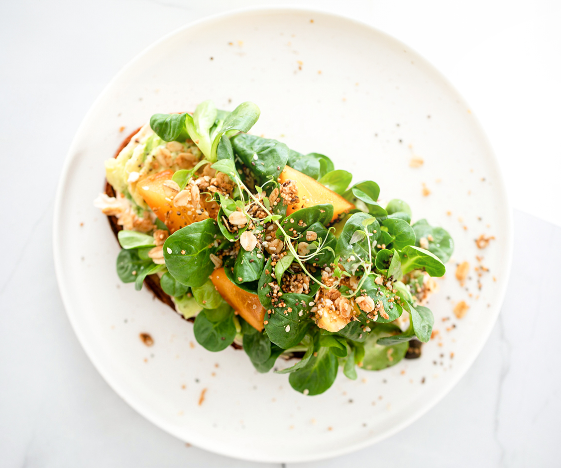 a plate of food on a table