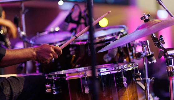 a person playing the drums