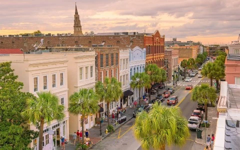 the downtown charleston view from up top 