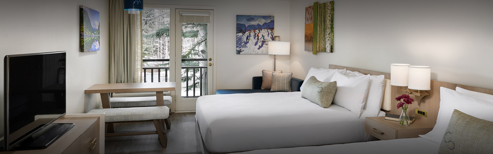 a room with a bed and a couch