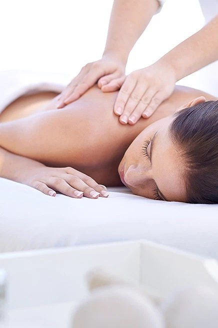 woman getting a back massage