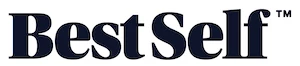 a black letter on a white background