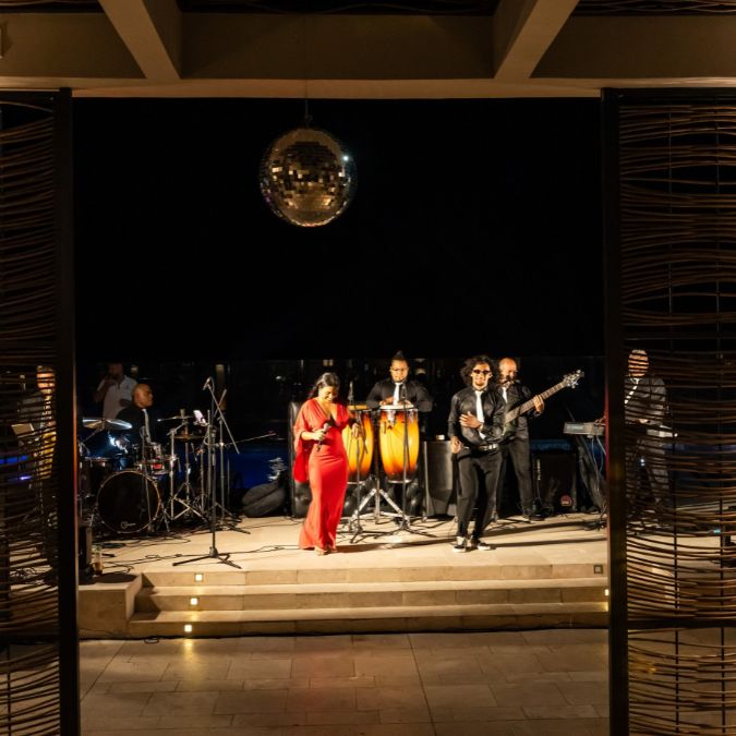 a group of people on a stage