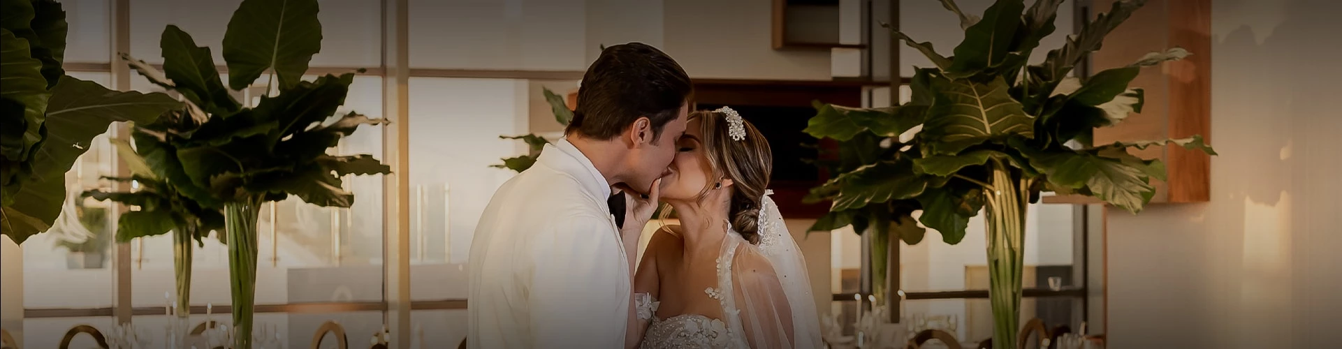 a man and woman kissing