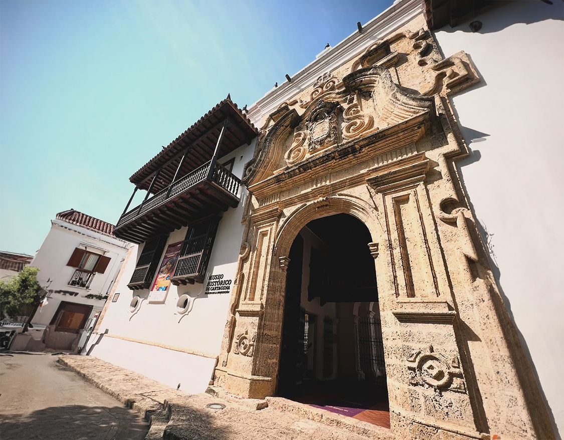 a building with a stone archway