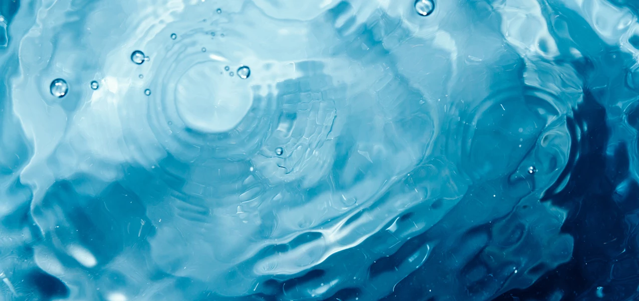 water ripples and ripples in a blue background