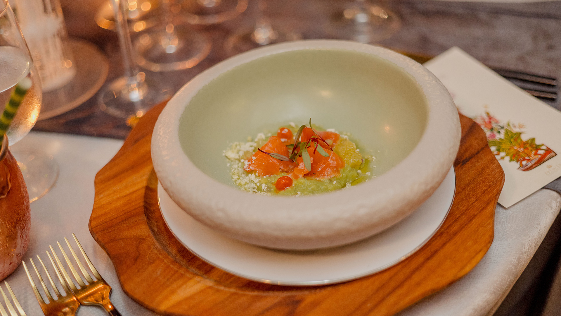 a bowl of food on a plate
