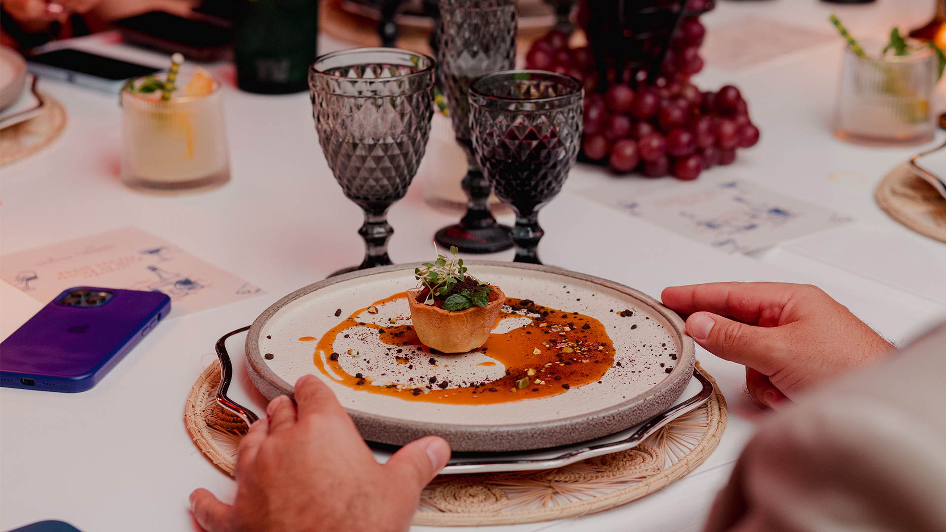 a plate of food on a table