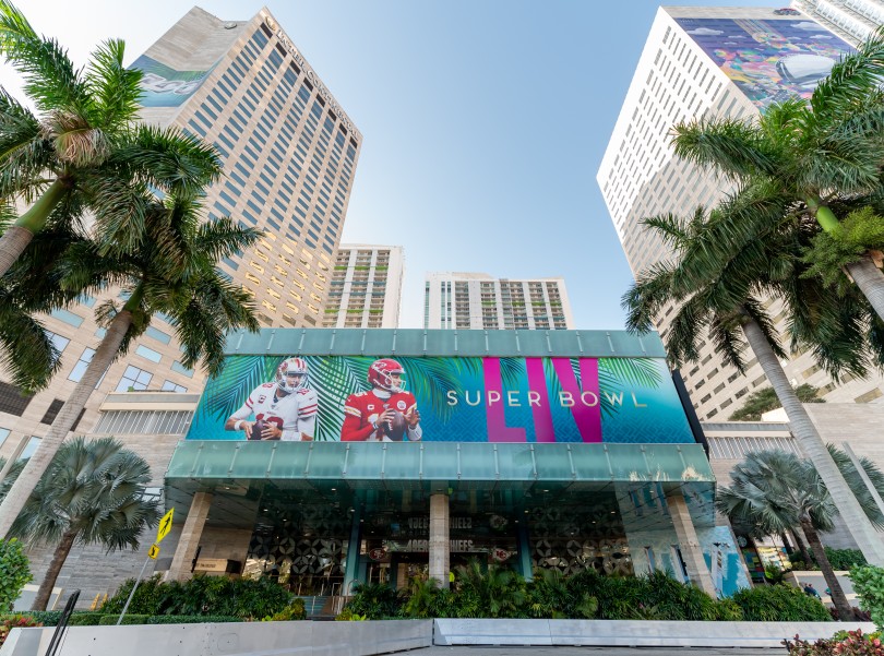 a building with a sign on it