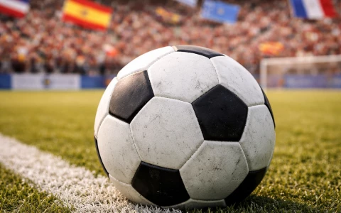 a football ball on a field