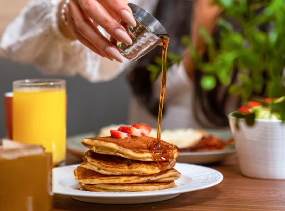 a stack of pancakes