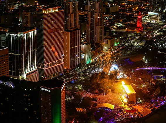 view from above ultra music festival in miami