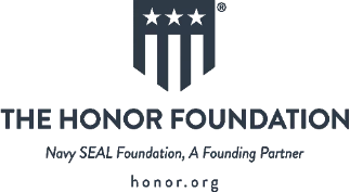 a black and white logo with stars and stripes