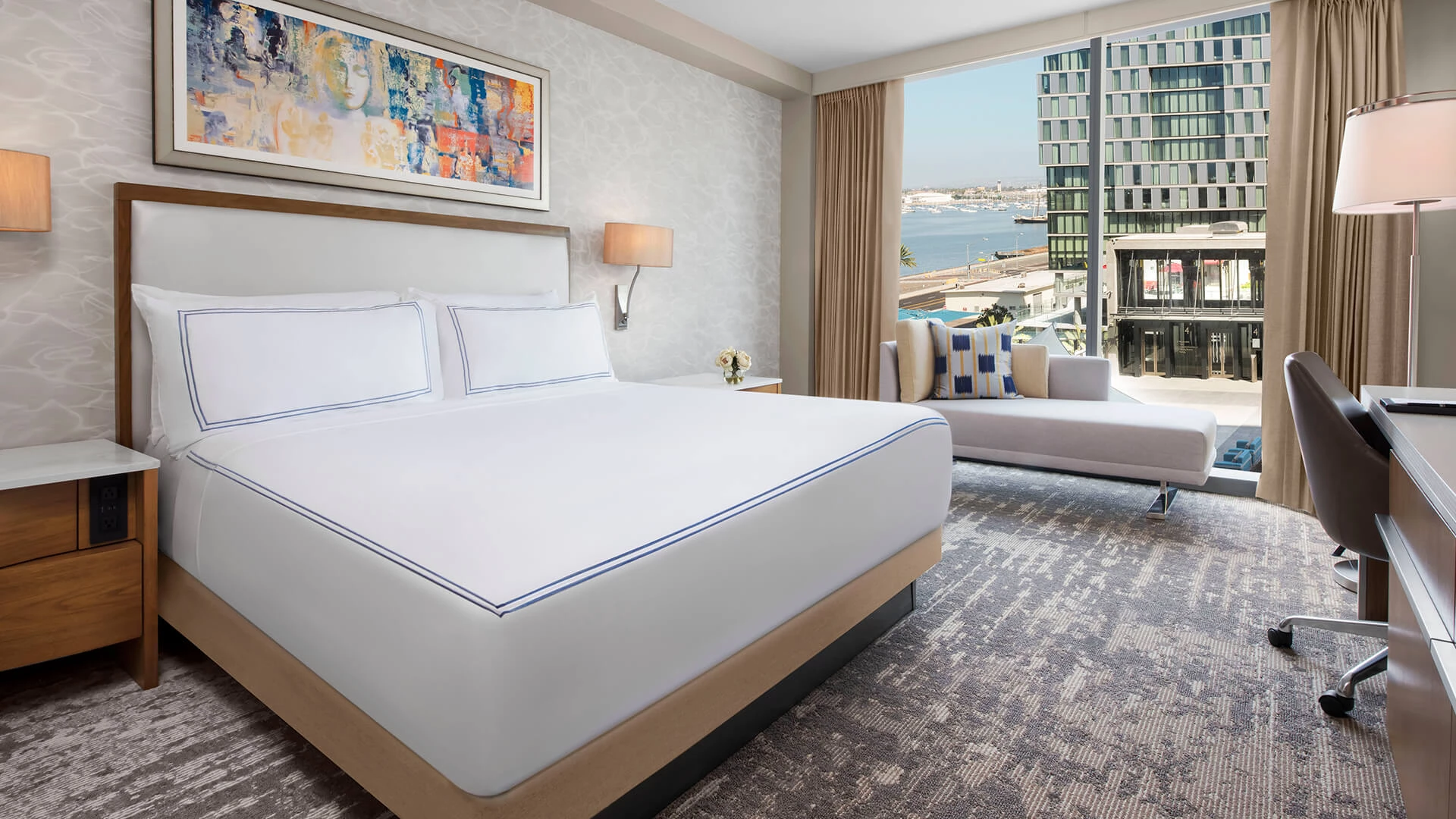 a room with a bed and a couch