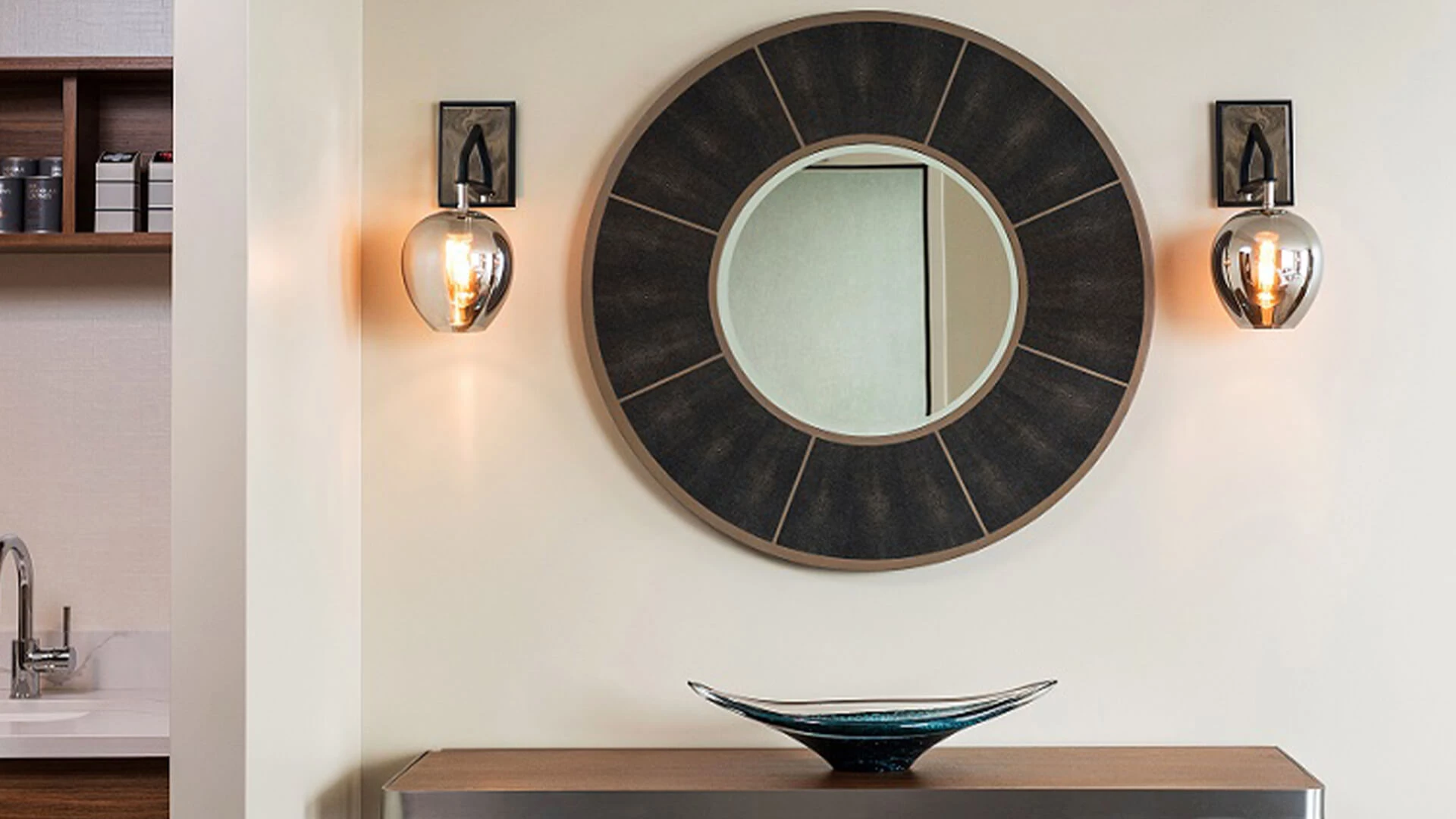 a mirror on a wall