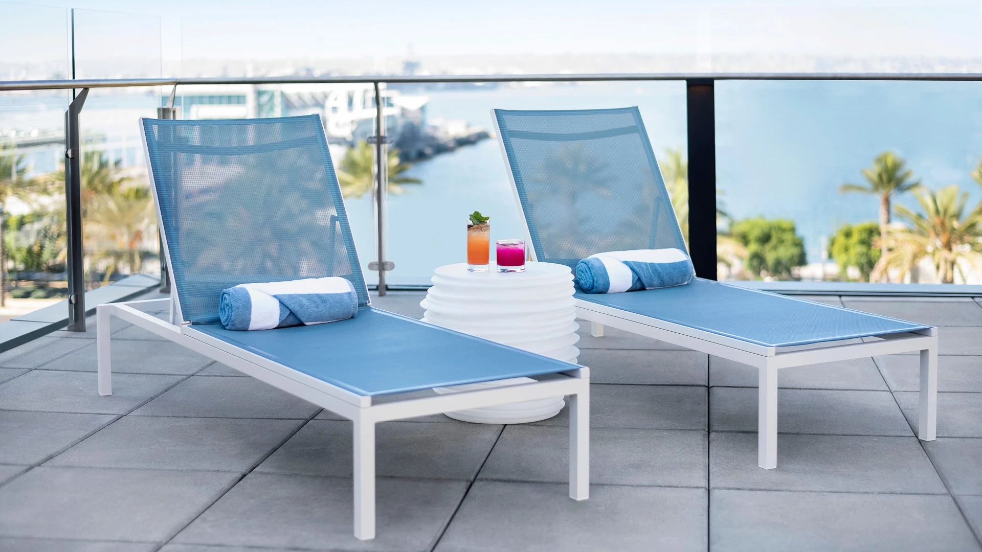 two chairs on a patio