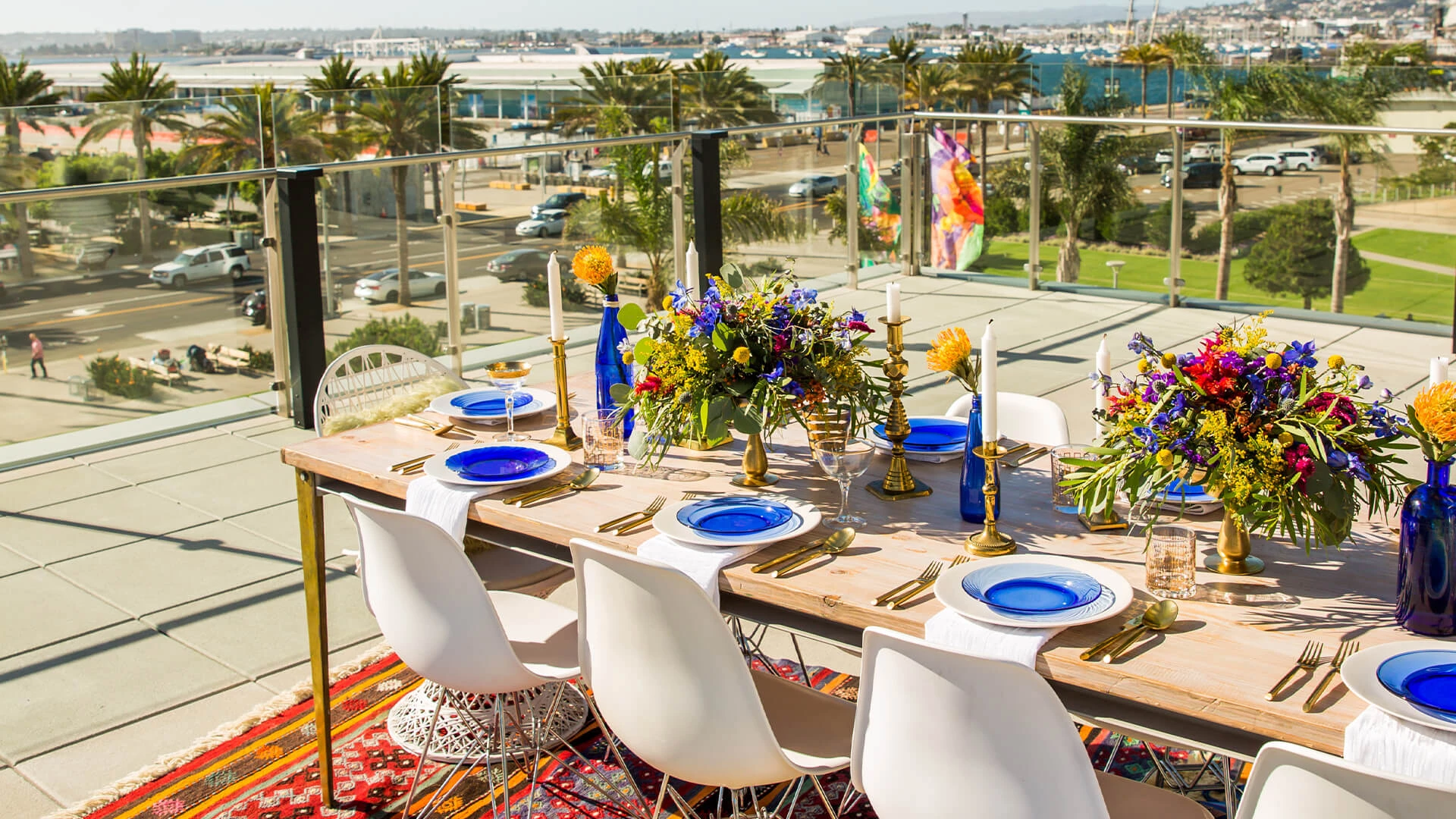 a table set for a dinner party