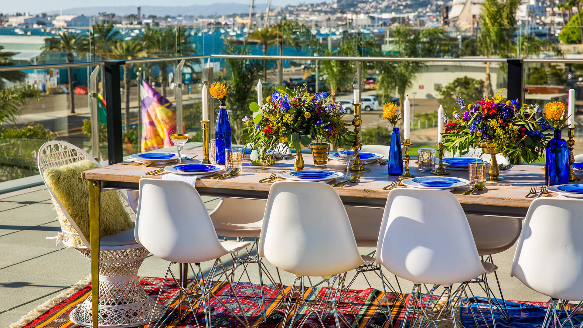 a table set for a dinner party