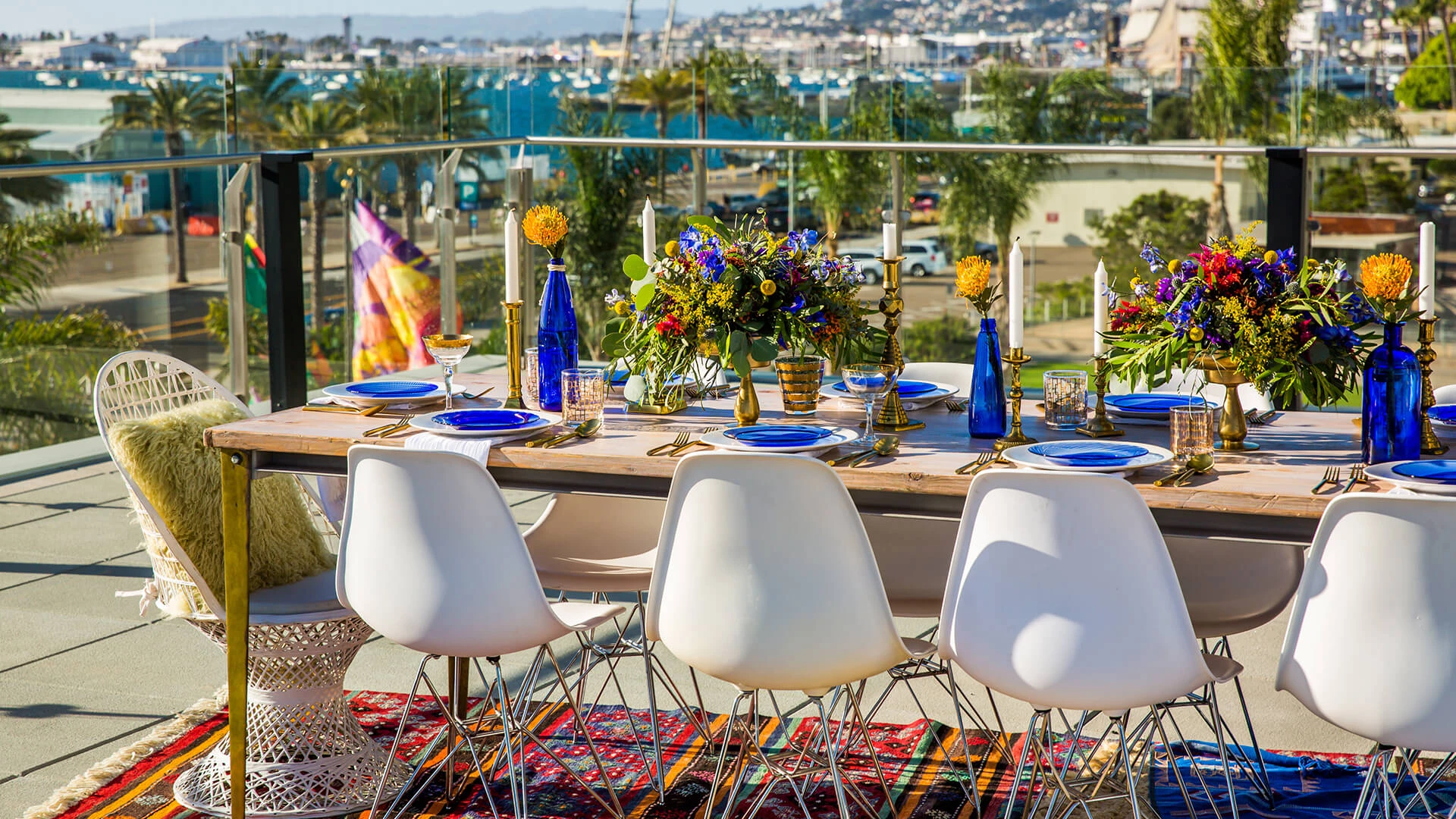 a table set for a dinner party