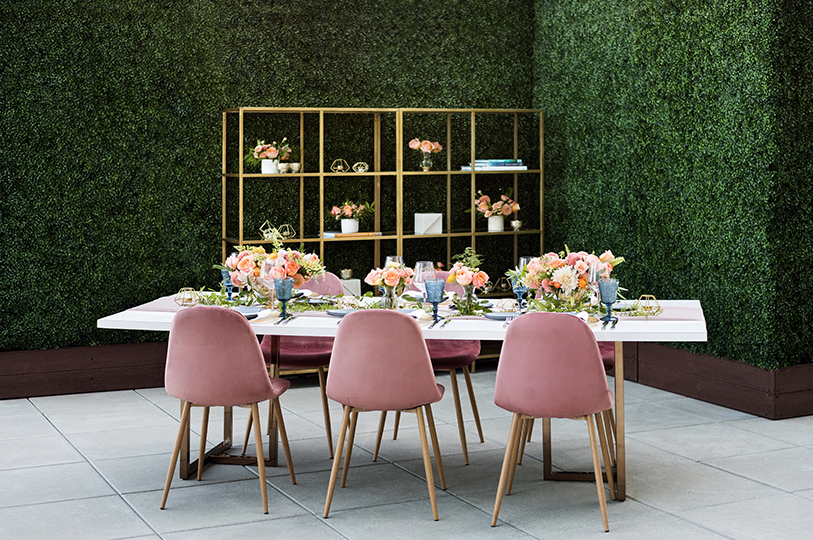 a table set for a dinner party
