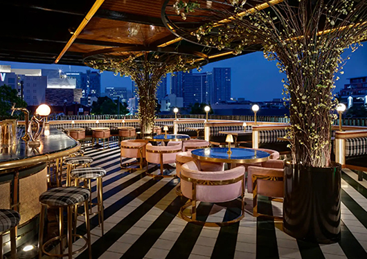 a restaurant with tables and chairs