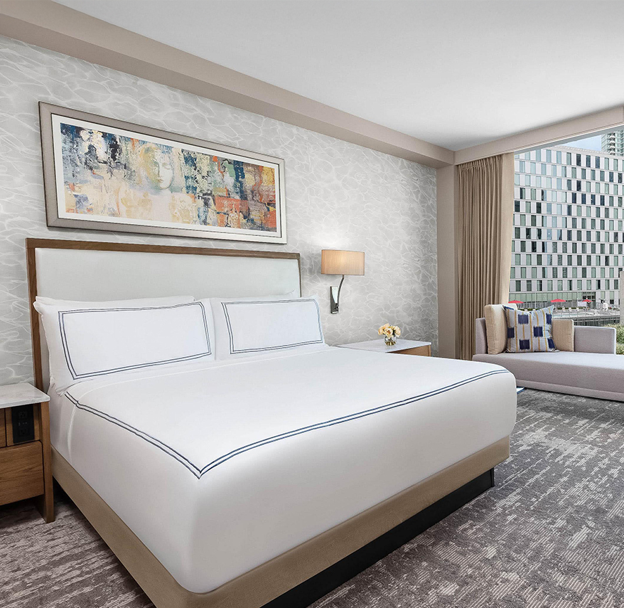 a room with a bed and a couch