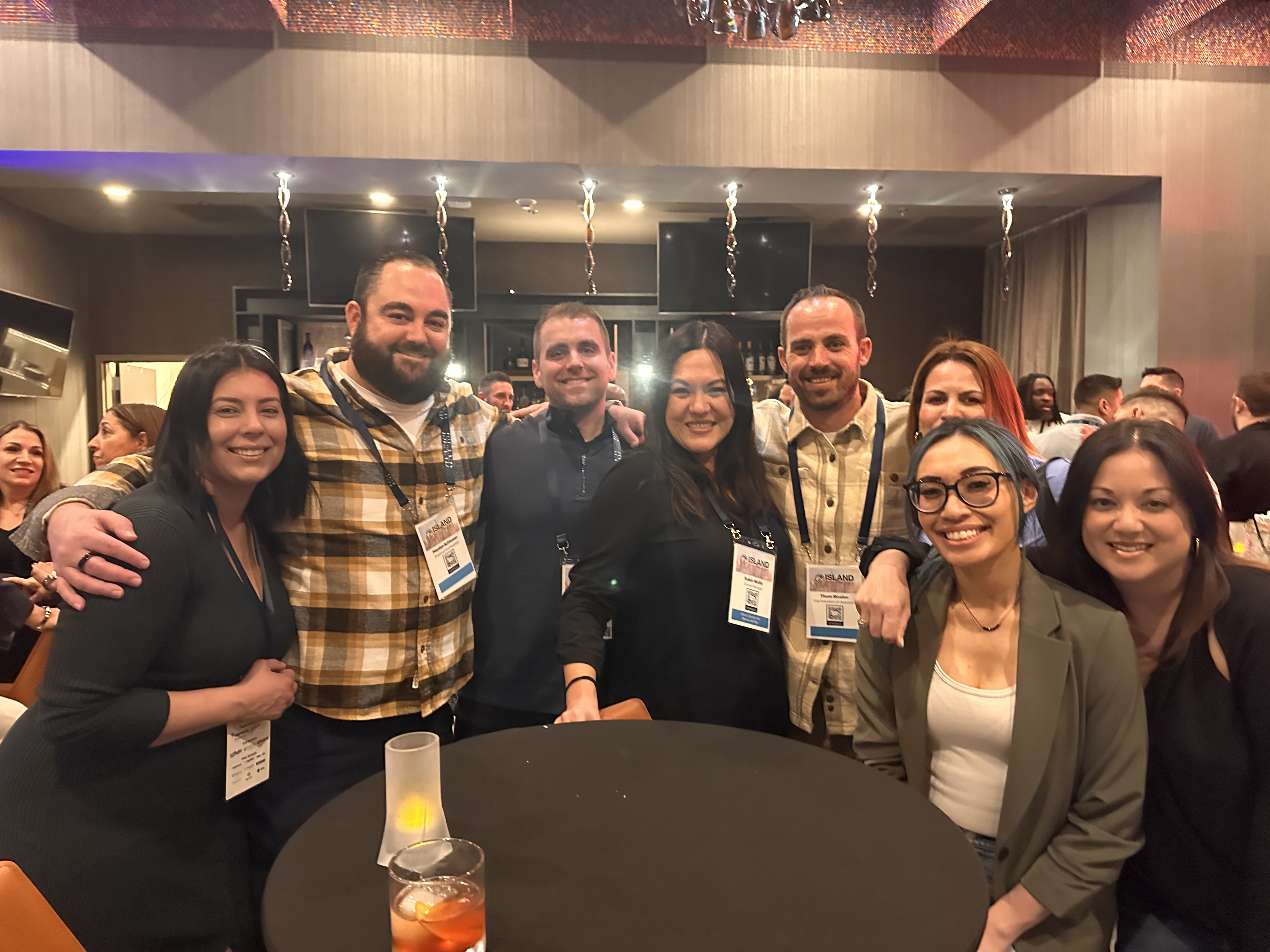 a group of people posing for a photo