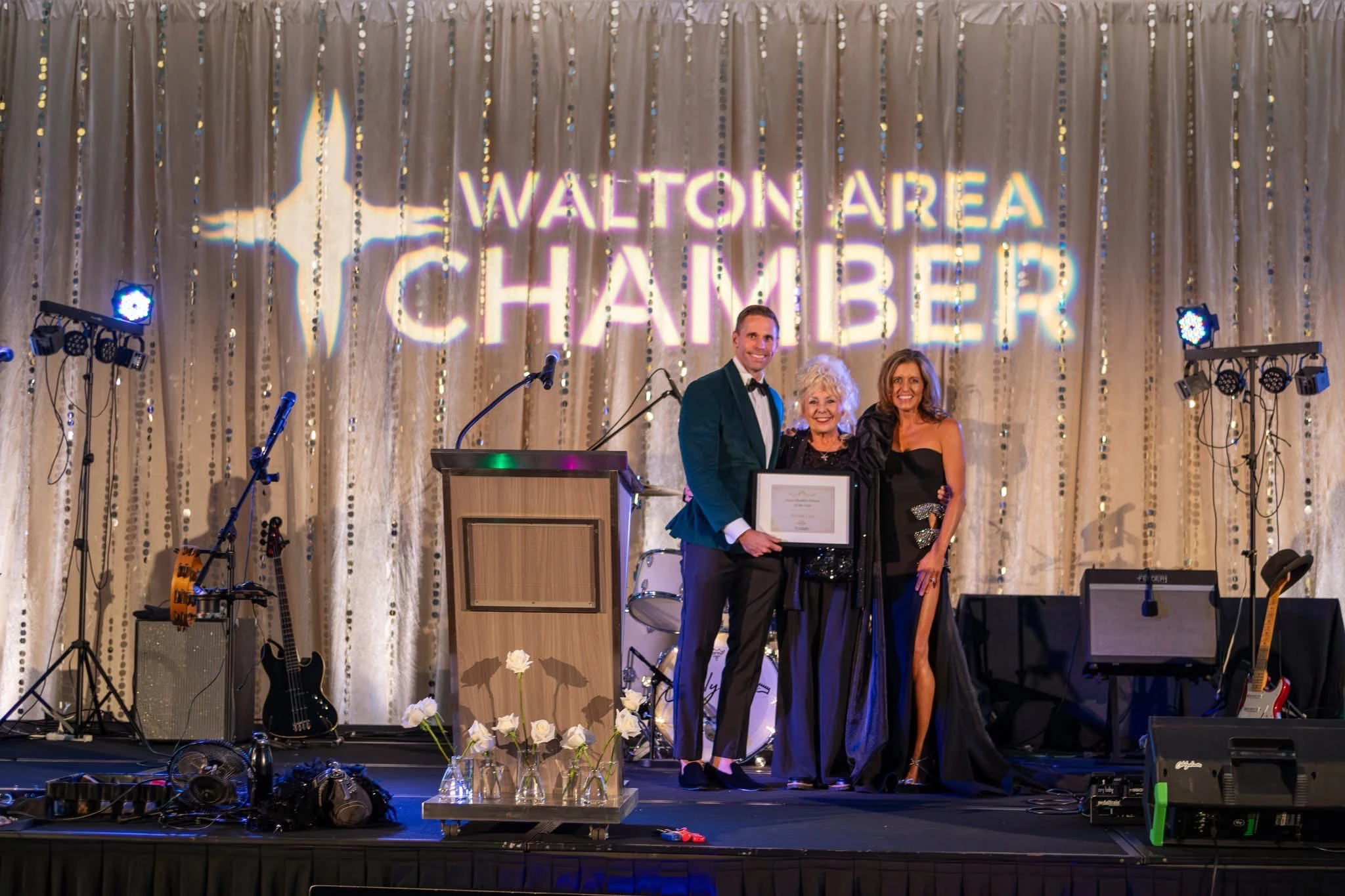a group of people on a stage