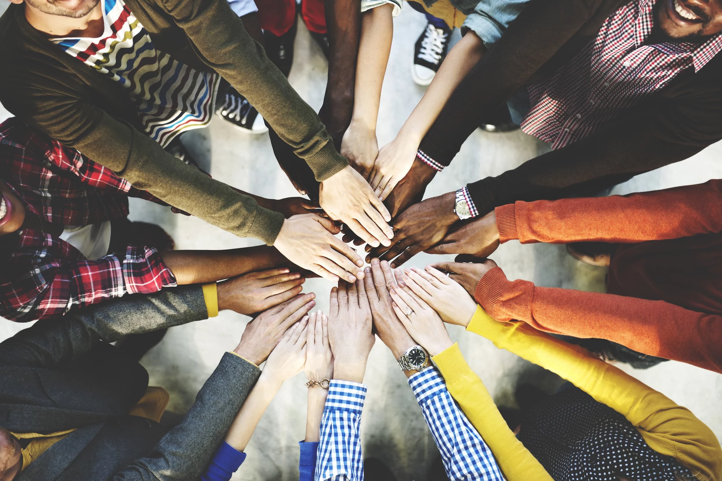 diversity a group of people in a circle