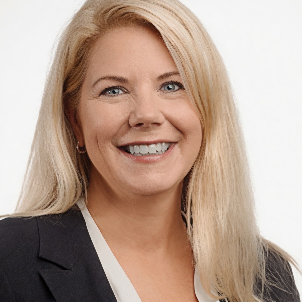 a woman smiling at camera
