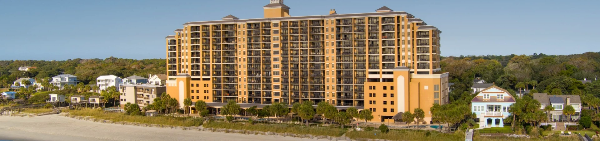 a large building with many balconies