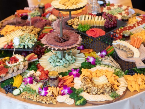 a table full of food