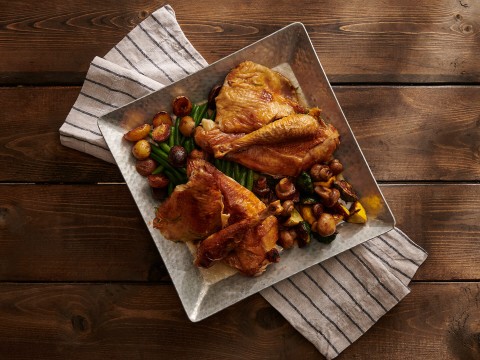 a plate of food on a table