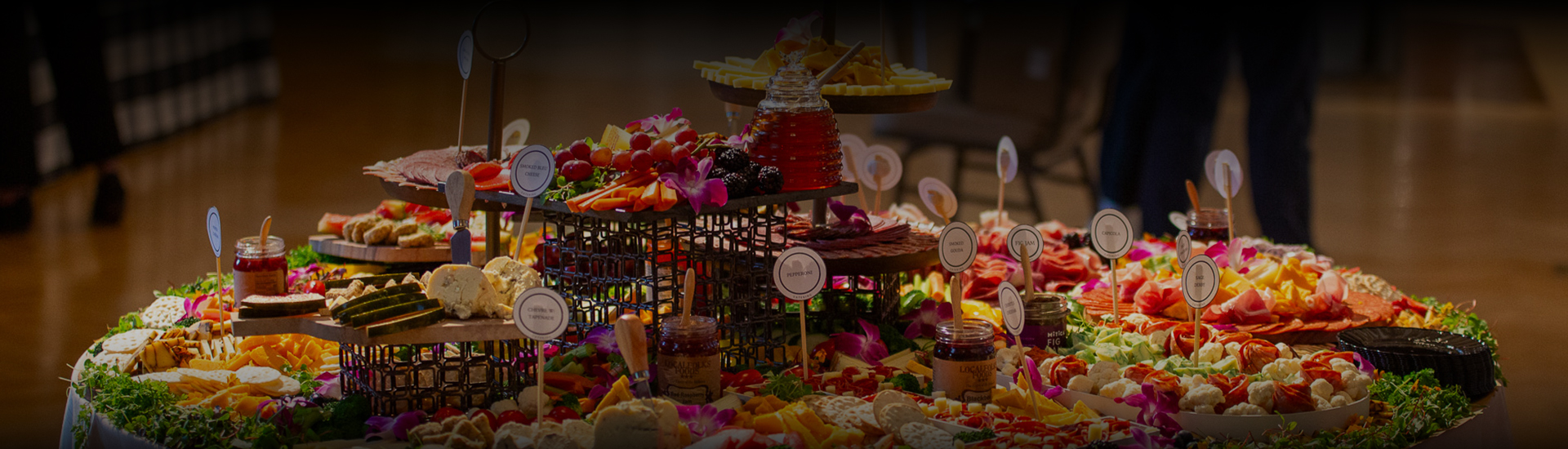 a table with food on it