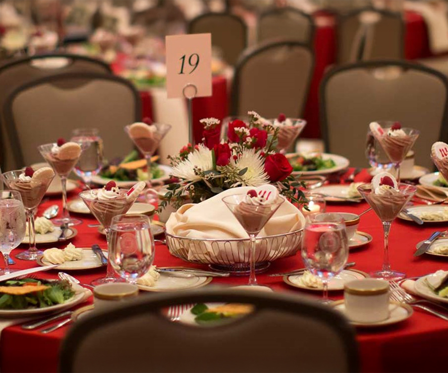 a table set for a formal event