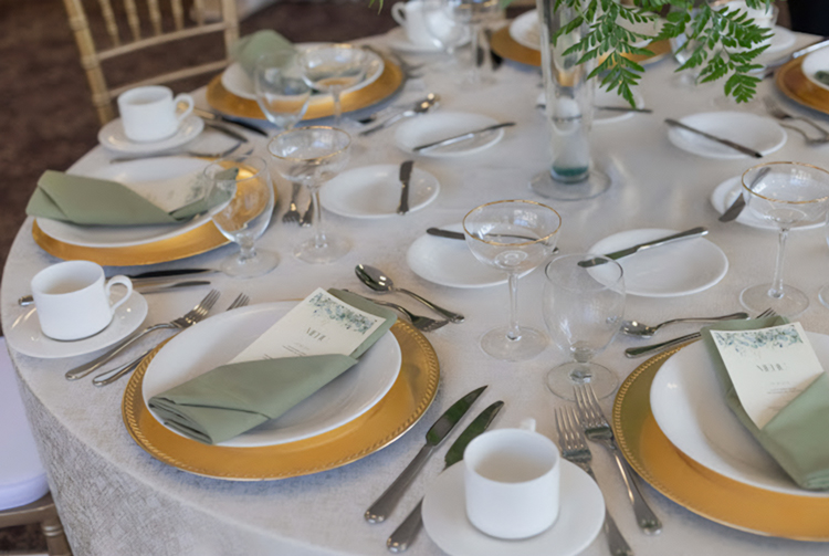 a table set for a dinner party