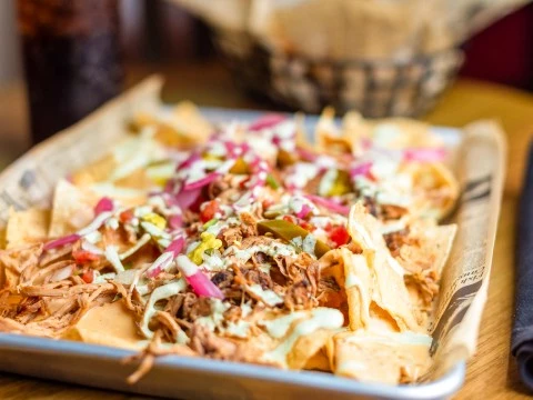 a tray of food on a table