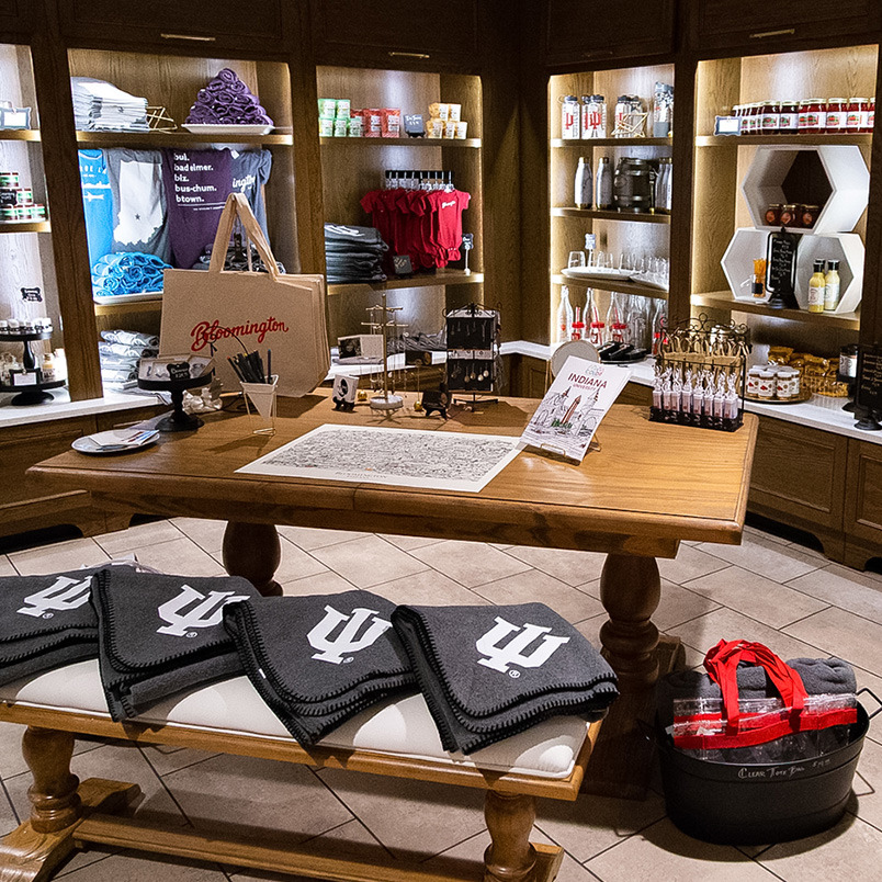 a table with towels on it