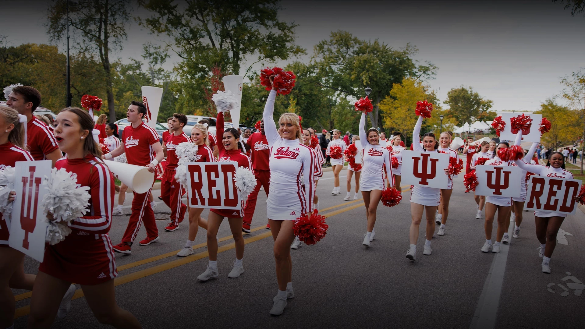 a group of people in a parade