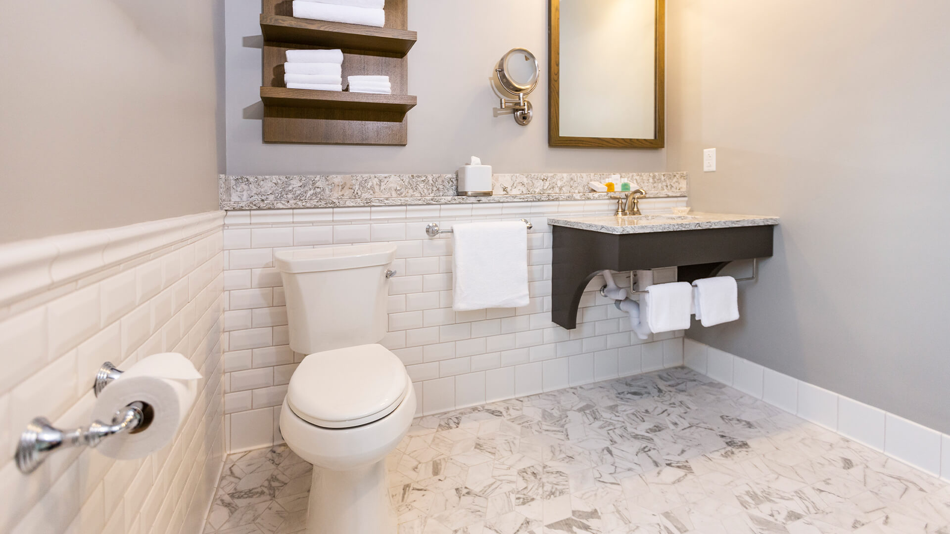 a bathroom with a sink and a toilet
