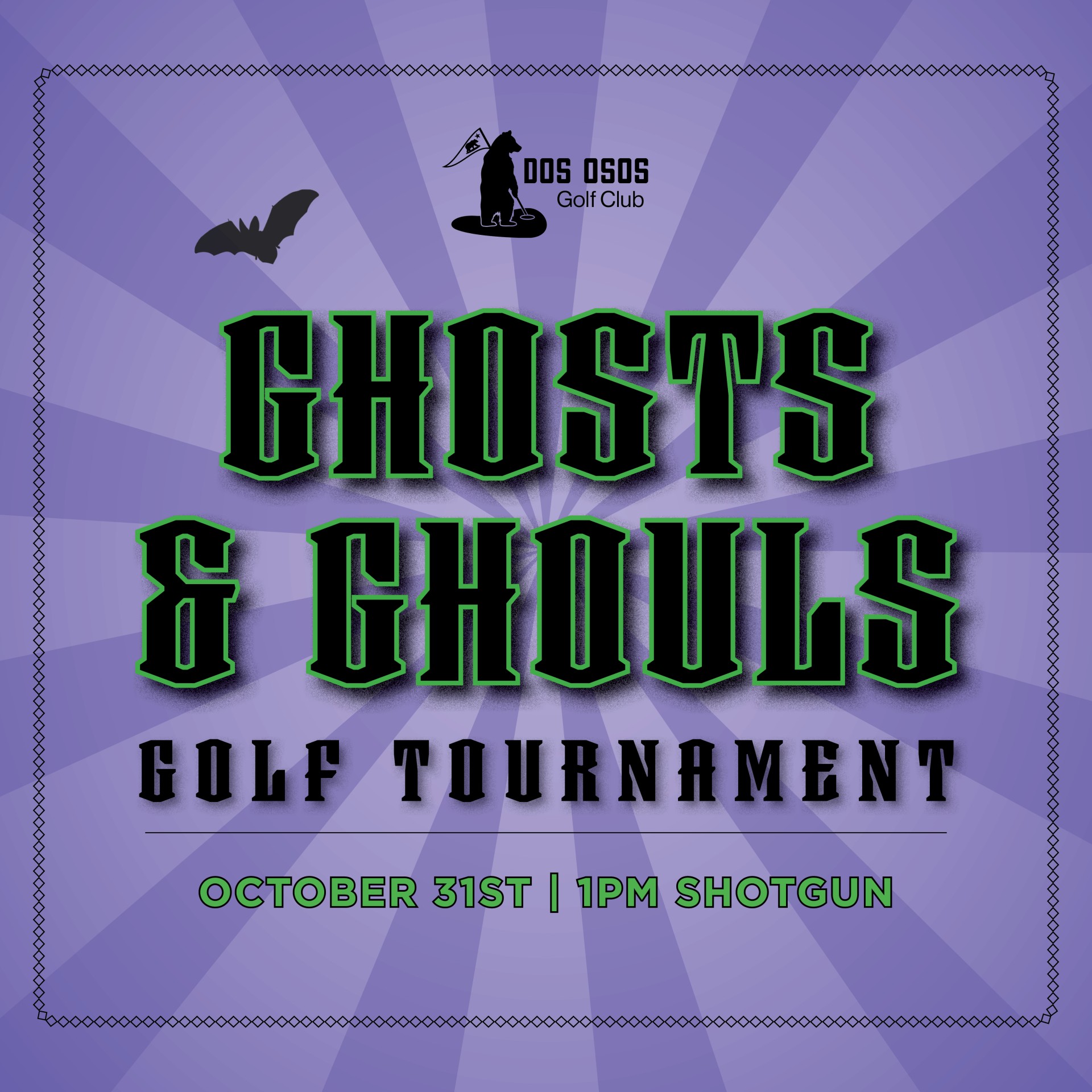 a purple and green background with text